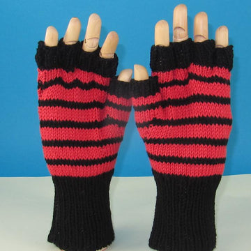 Easy Stripe Short Finger Gloves
