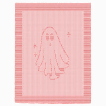 Halloween Ghost blanket Knitting Pattern, Knit-Purl only