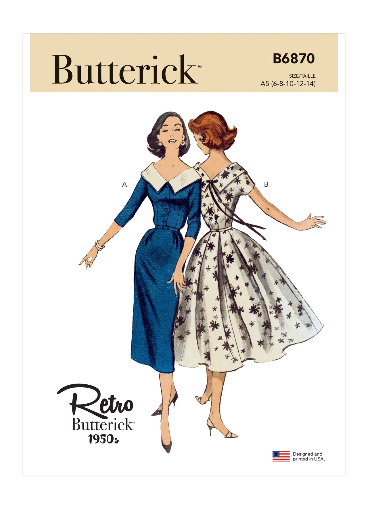 Butterick Misses' Dress and Belt B6870 - Sewing Pattern
