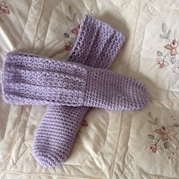 Lady Lavender Crocheted Socks