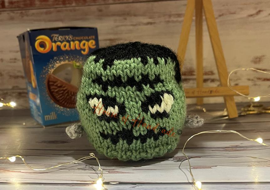 Green Monster Chocolate Orange Cover Knitting Pattern