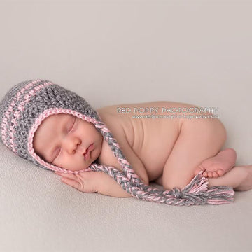Half Double Crochet Striped Hat