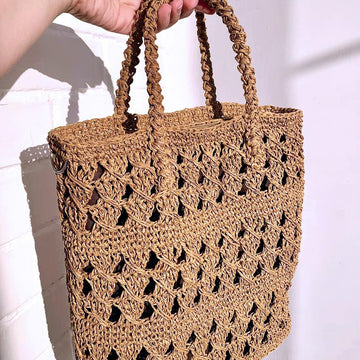 Twisted raffia Tote bag