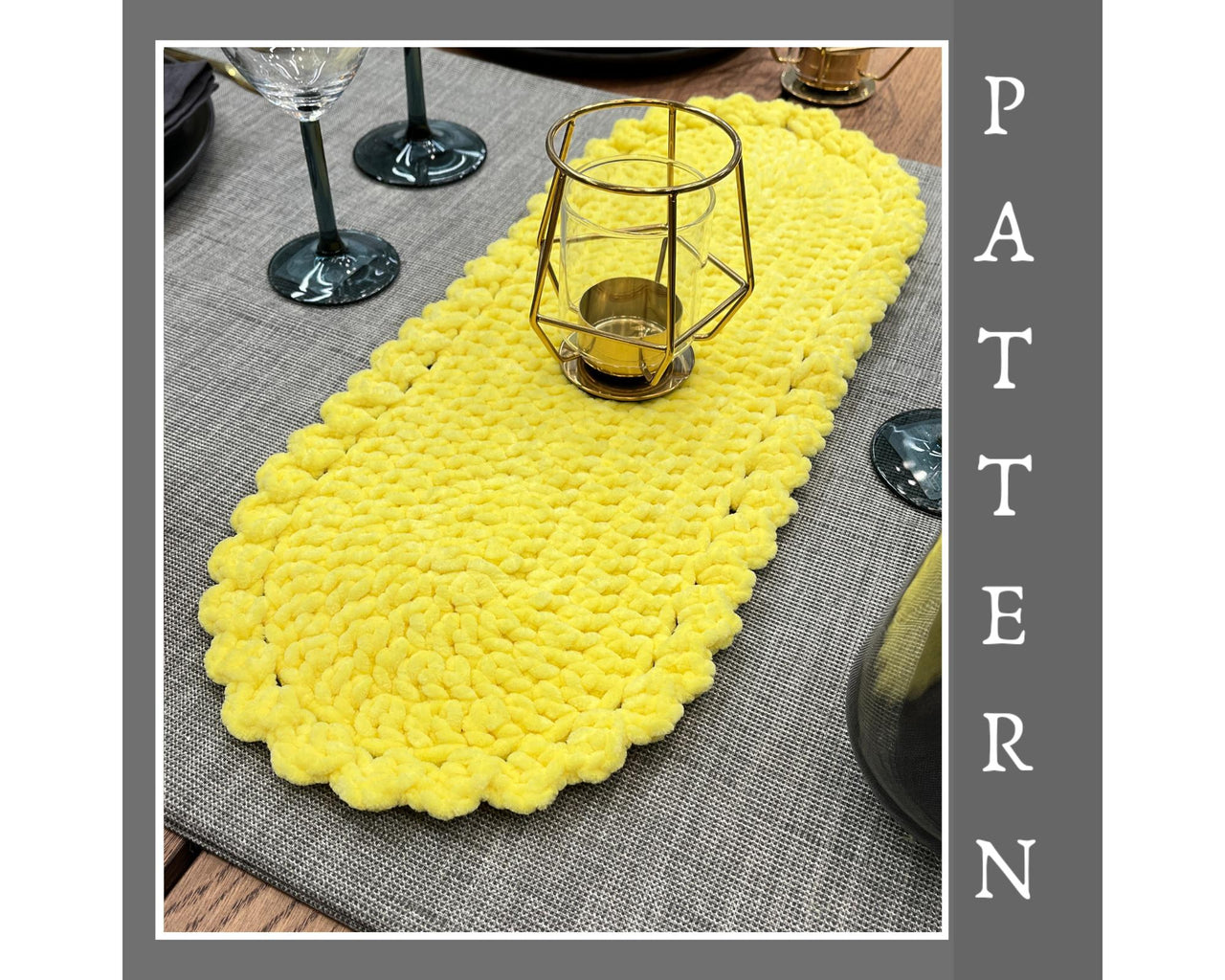 Oval Plush Easter Table Runner