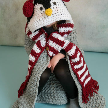 Hooded Penguin Blanket