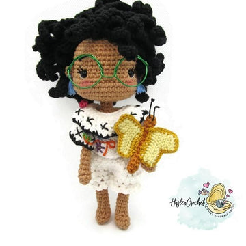 Doll crochet pattern tutorial Mirabel amigurumi