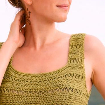 Crochet Pattern Summer Dress GreenVelvet | Cotton Crochet Dress | Women's Summer Dress PDF