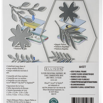 Sizzix Thinlits Dies By Lisa Jones 12/Pkg - Geo Floral Frame