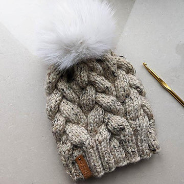Super Bulky Oatmeal Cable Hat