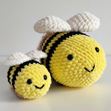 Bee Plush Toy (2 Sizes) - Crochet Pattern for Beginners
