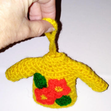 Yellow sweater ornament