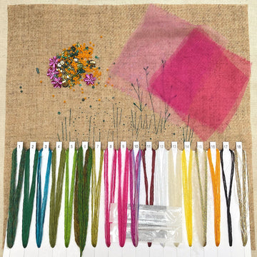 Rowandean Red Campion and Daisies Embroidery Kit
