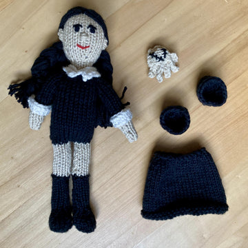 Enid and Wednesday dolls knitting pattern