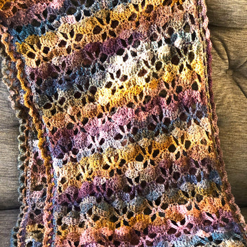 Hibiscus Rose Shawl Wrap Crochet Pattern