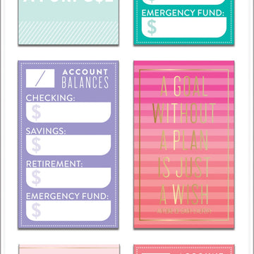 Happy Planner Medium Flip Stickers 5/Sheets - Budget, 22/Pkg