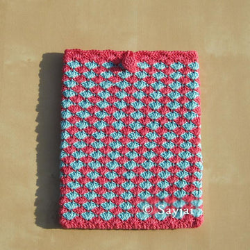Raspberry & Blue iPad Case Crochet Pattern