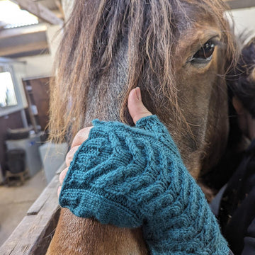 Symmetrical Stag Fingerless Gloves