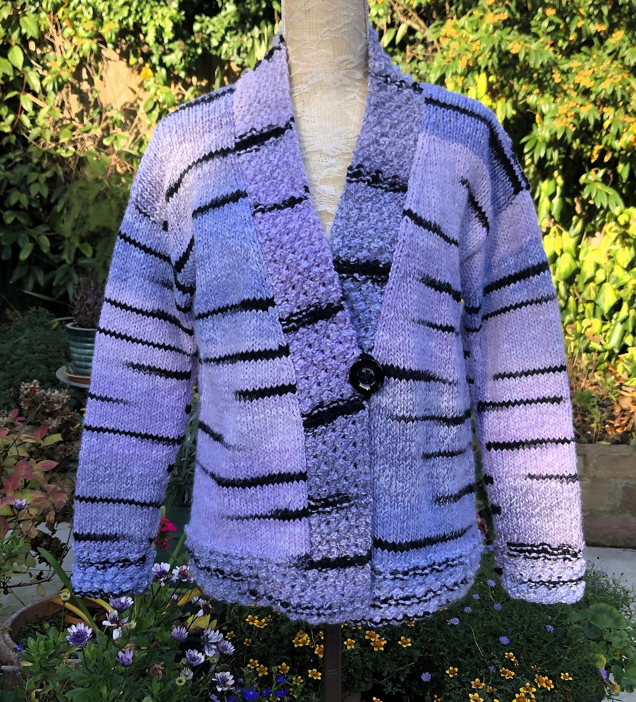 Boxy Jacket with Blackberry Stitch Borders