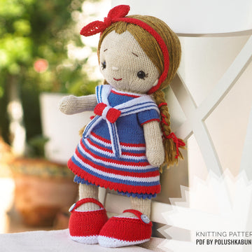Knitting Pattern Doll Clothes, Outfit Betty for 40 cm doll