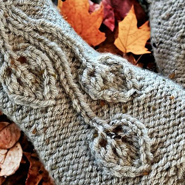 Autumn Leaf Half Gloves