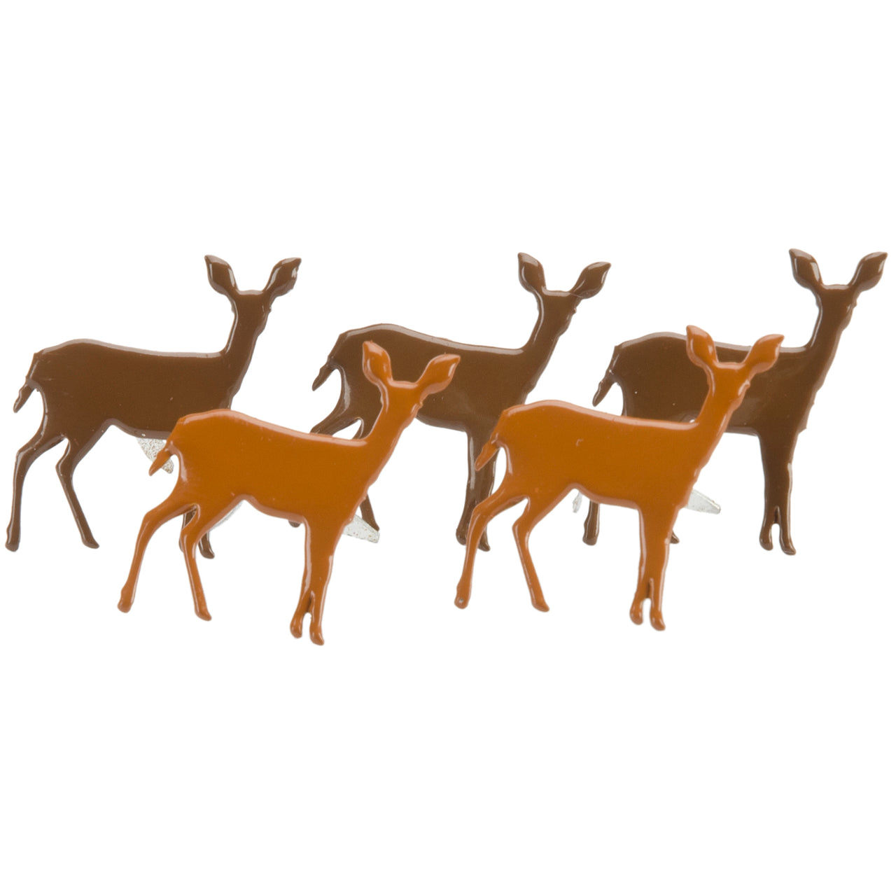 Eyelet Outlet Shape Brads 12/Pkg - Deer