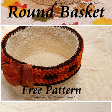 Round Plaid Basket