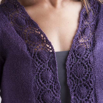 Medallion-edged shrug