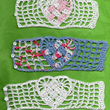 Woven Crochet Heart Bracelet