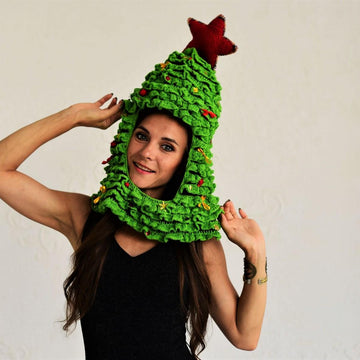 Crochet Christmas tree hat