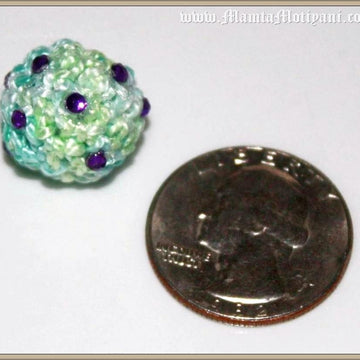 Christmas Crochet Pattern Bauble Bead Miniature Disco Balls