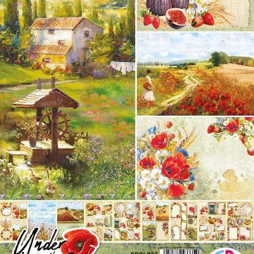 Ciao Bella Double-Sided Creative Pack 90lb A4 9/Pkg - Under The Tuscan Sun, 9 Designs/1 Each
