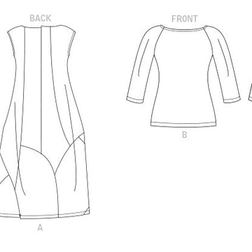 Vogue Misses' Dress and Knit Top V1860 - Sewing Pattern