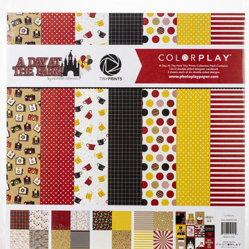 Photoplay Paper ColorPlay Tiny Prints Collection Pack 12"X12" - A Day At The Park, 6 Designs/2 Each +
