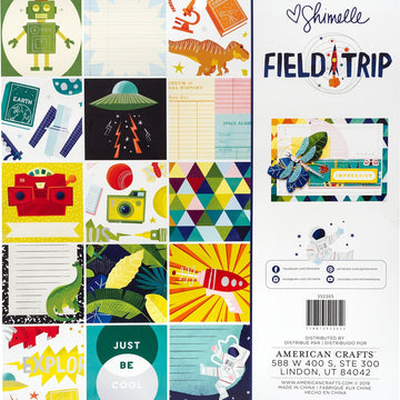 American Crafts Single-Sided Paper Pad 12"X12" 48/Pkg - Shimelle Field Trip, 24 Designs/2 Each
