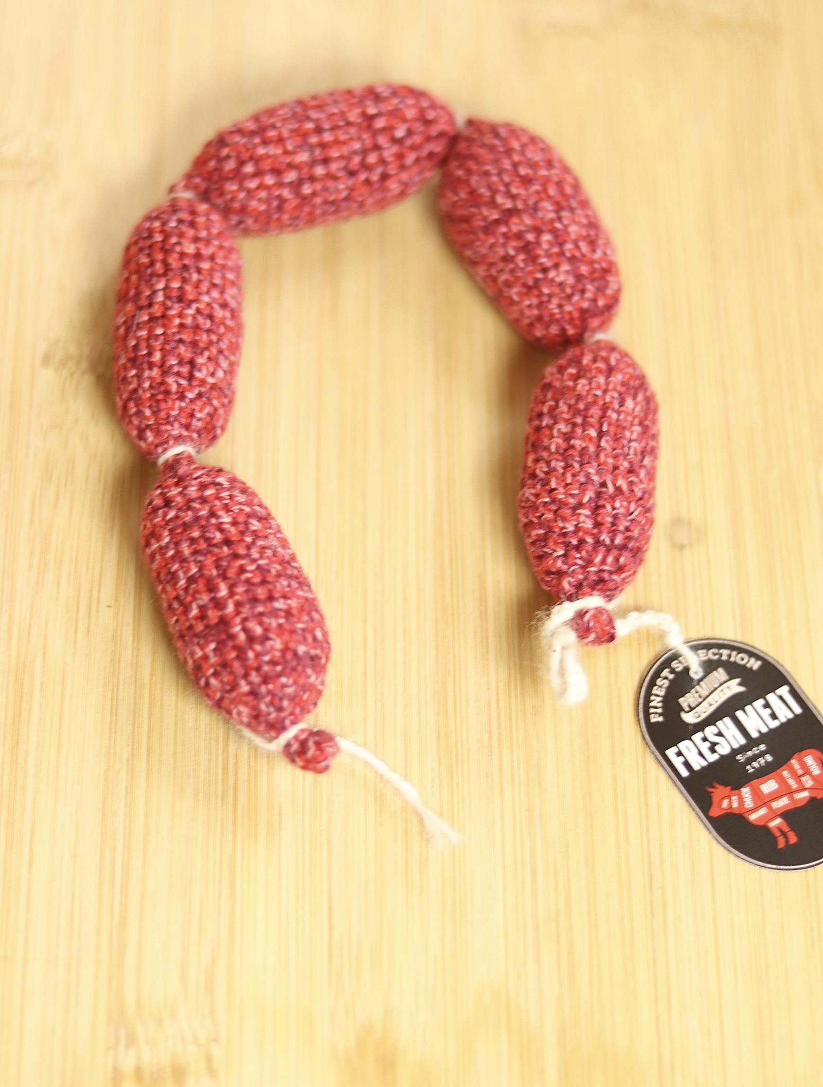 Crochet Sausage & Salami Amigurumi Pattern | Miniature Deli Meats (PDF Tutorial)