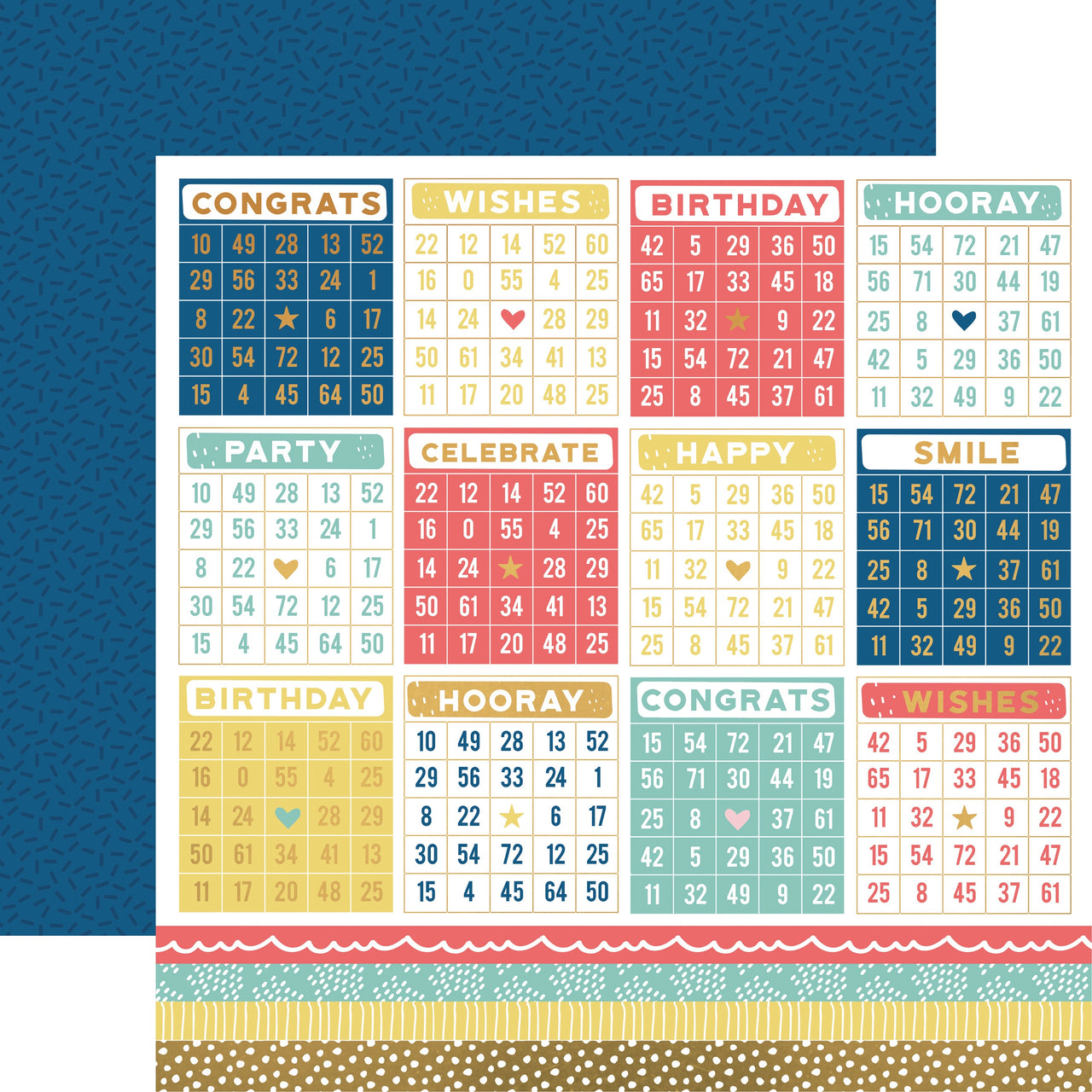 Kaisercraft Oh Happy Day! Double-Sided Cardstock 12"X12" 10/Pkg - 100's & 1000's