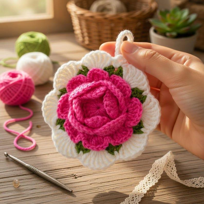 Crochet 3D Flower iPod Bag Pattern – Mini Pouch PDF + Video Tutorial