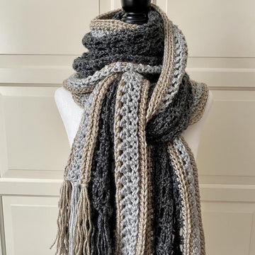 Easy Crochet Scarf Shawl Pattern: Easy-Pleaser Scarf Shawl