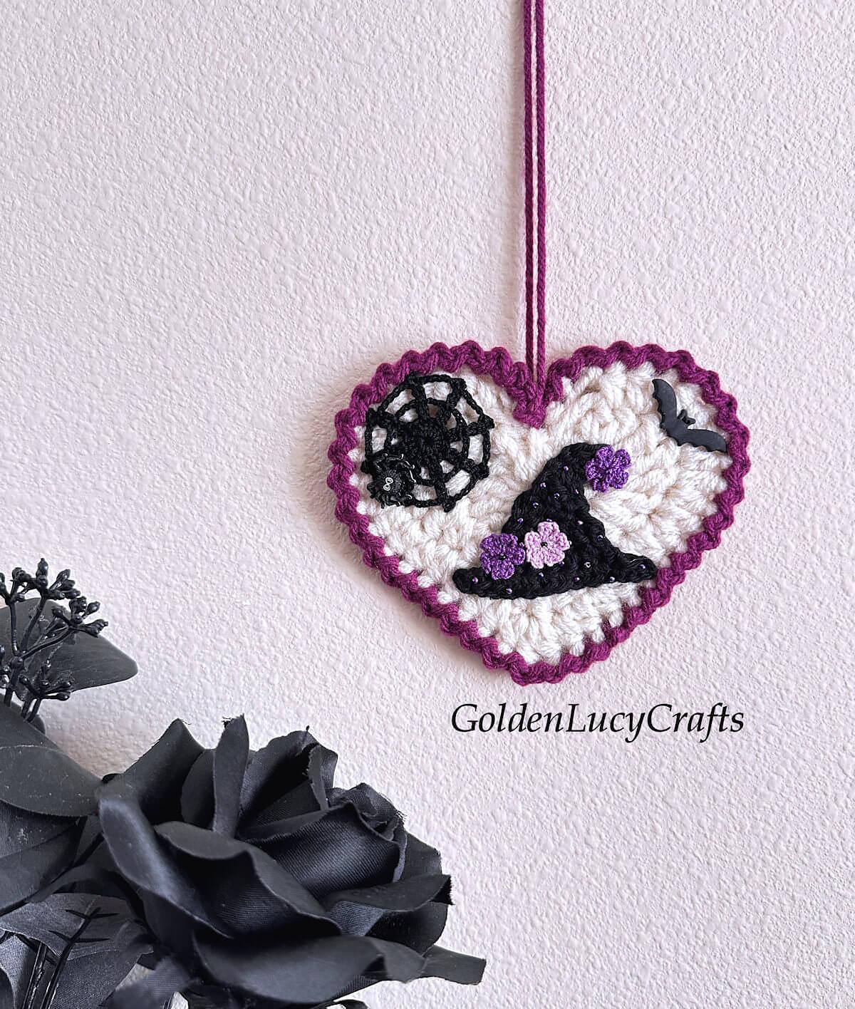 Witch Hat Heart Ornament