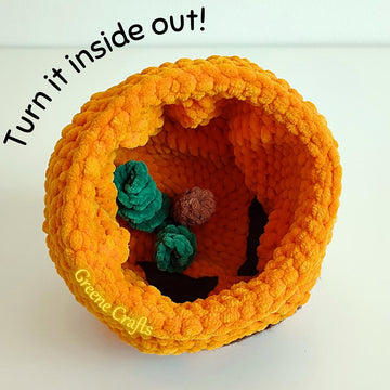 Reversible Halloween Plush Pumpkin Pattern - Plush Toy Crochet Pattern