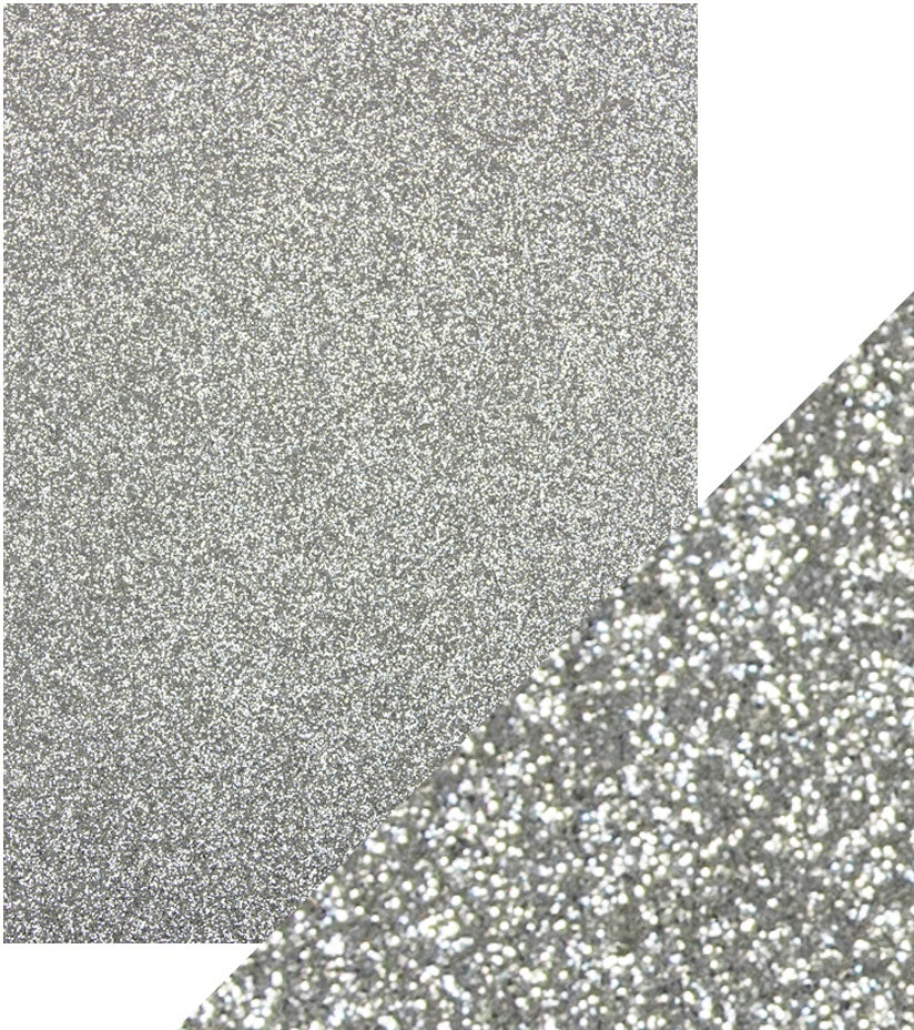 Tonic Studios Craft Perfect Glitter Cardstock 8.5"X11" 5/Pkg - Silver Screen