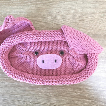 Glasses holder pig oval basket