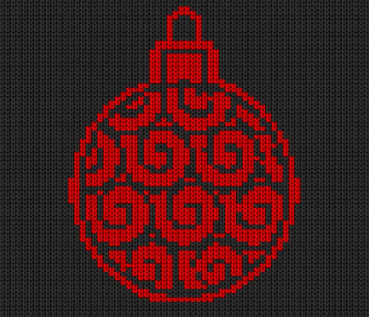 Christmas Ball Motif Intarsia Chart