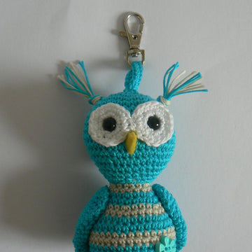 Turquoise owl - key chain