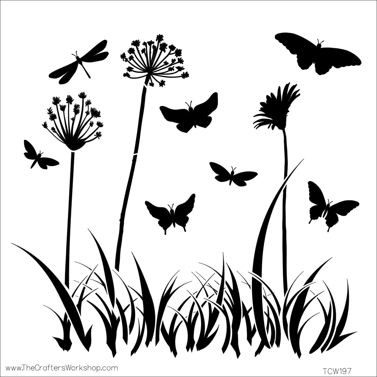 The Crafter's Workshop Crafter's Workshop Template 12"X12" - Butterfly Meadow
