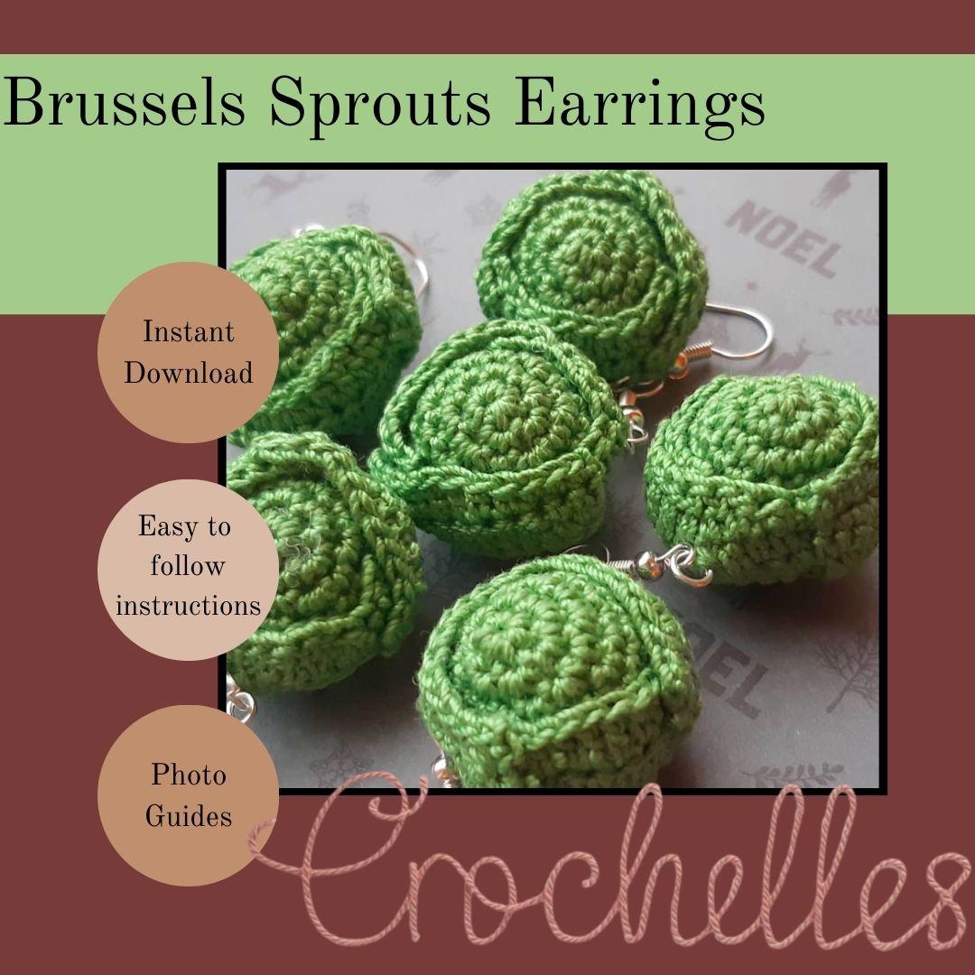 Brussels Sprouts Christmas Earrings