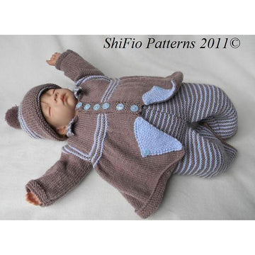 Flip Pram Set Knitting Pattern #178