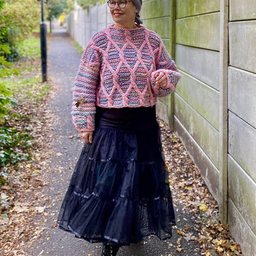 Mosaic Crop Pullover