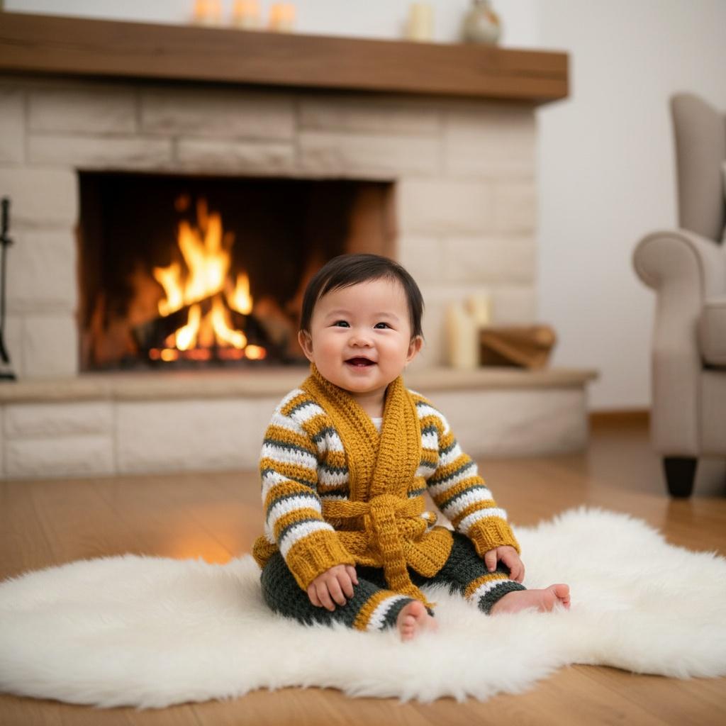 Baby Girl Striped Sweater Set