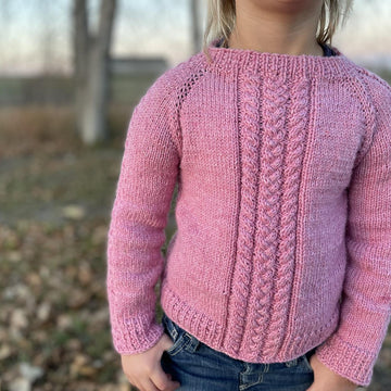 Simple Raglan Cable Sweater